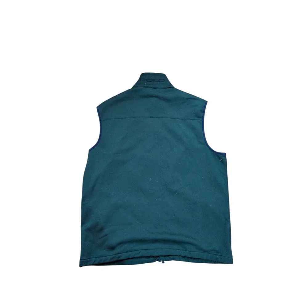 Polo Sport Ralph Lauren Fleece Vest Mens XL Green Vtg Golf Tech‎ Full Zip USA